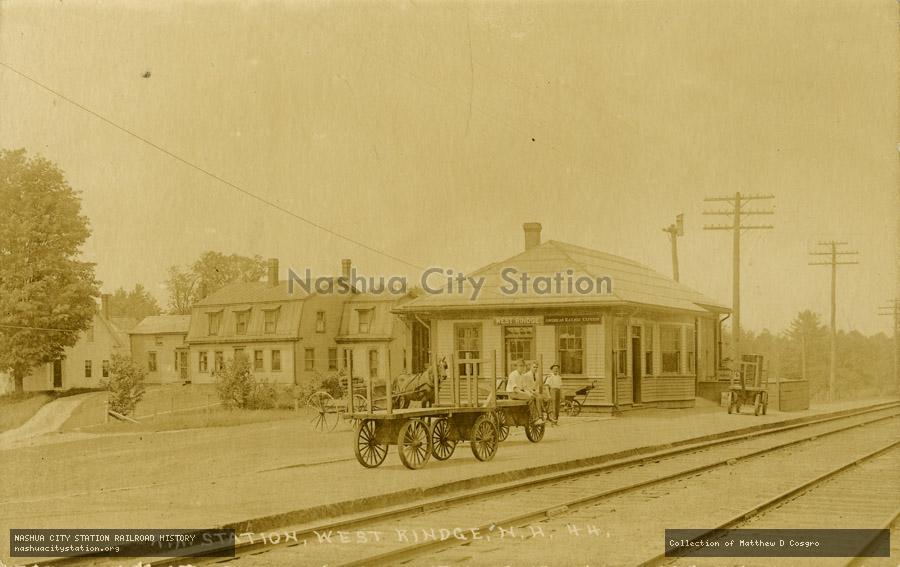 Postcard: Railroad Station, West Rindge, New Hampshire